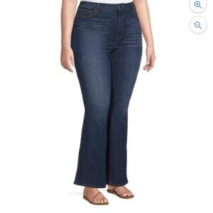 Terra & Sky Women's Plus Size High Waisted Bootcut Jeans